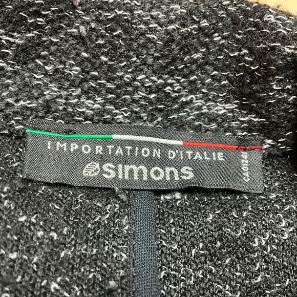 SIMONS Imported From Italy Cotton Blend Unlined Long Line Button Front Blazer M - Picture 4 of 9